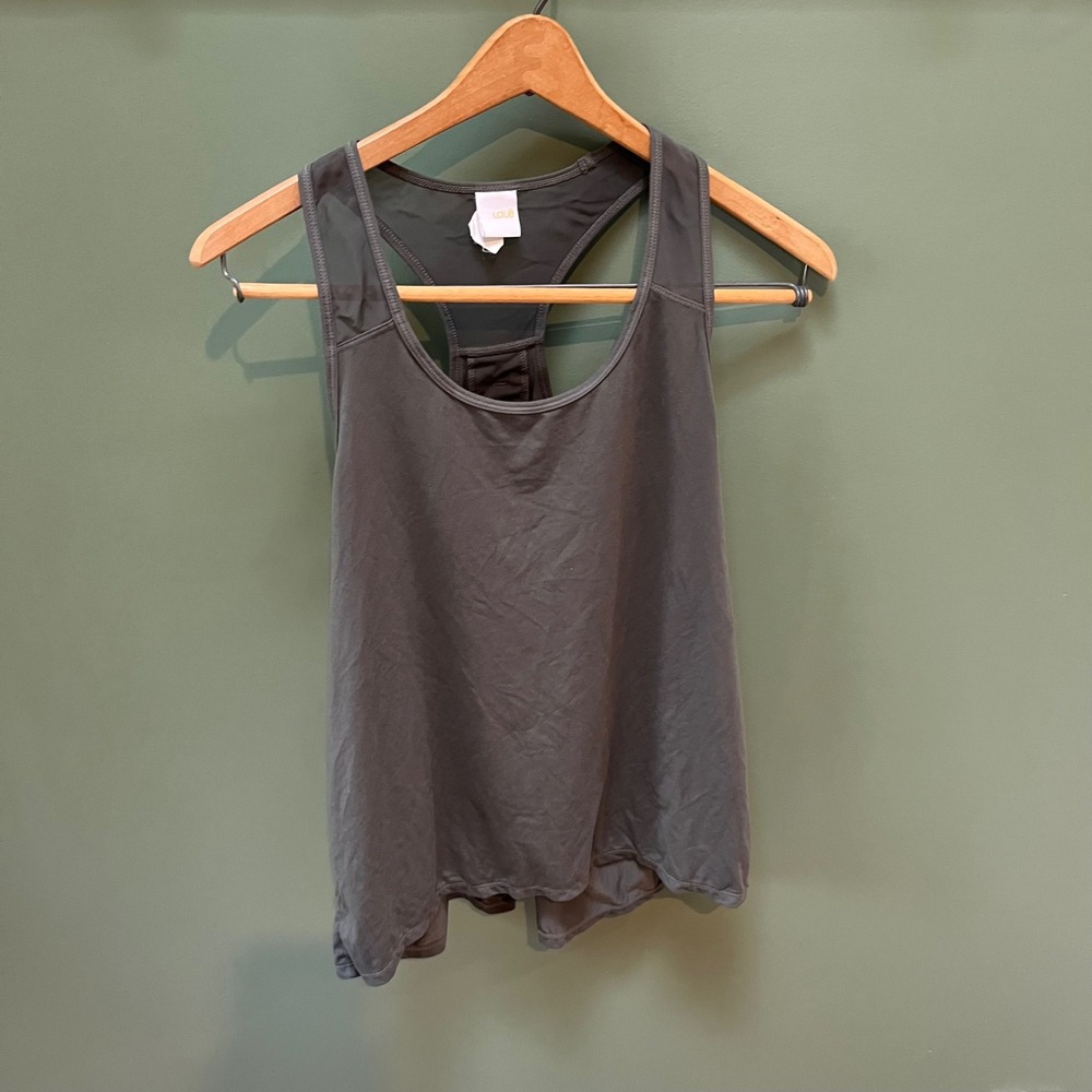 Lole Women's Green Racerback Tank Top Athletic Workout Fitness Activewear Size M